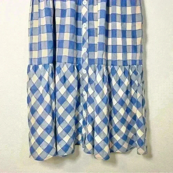 NWT FRNCH Victoire Check Center Cutout Woven Dress Size Small - Picture 6 of 15
